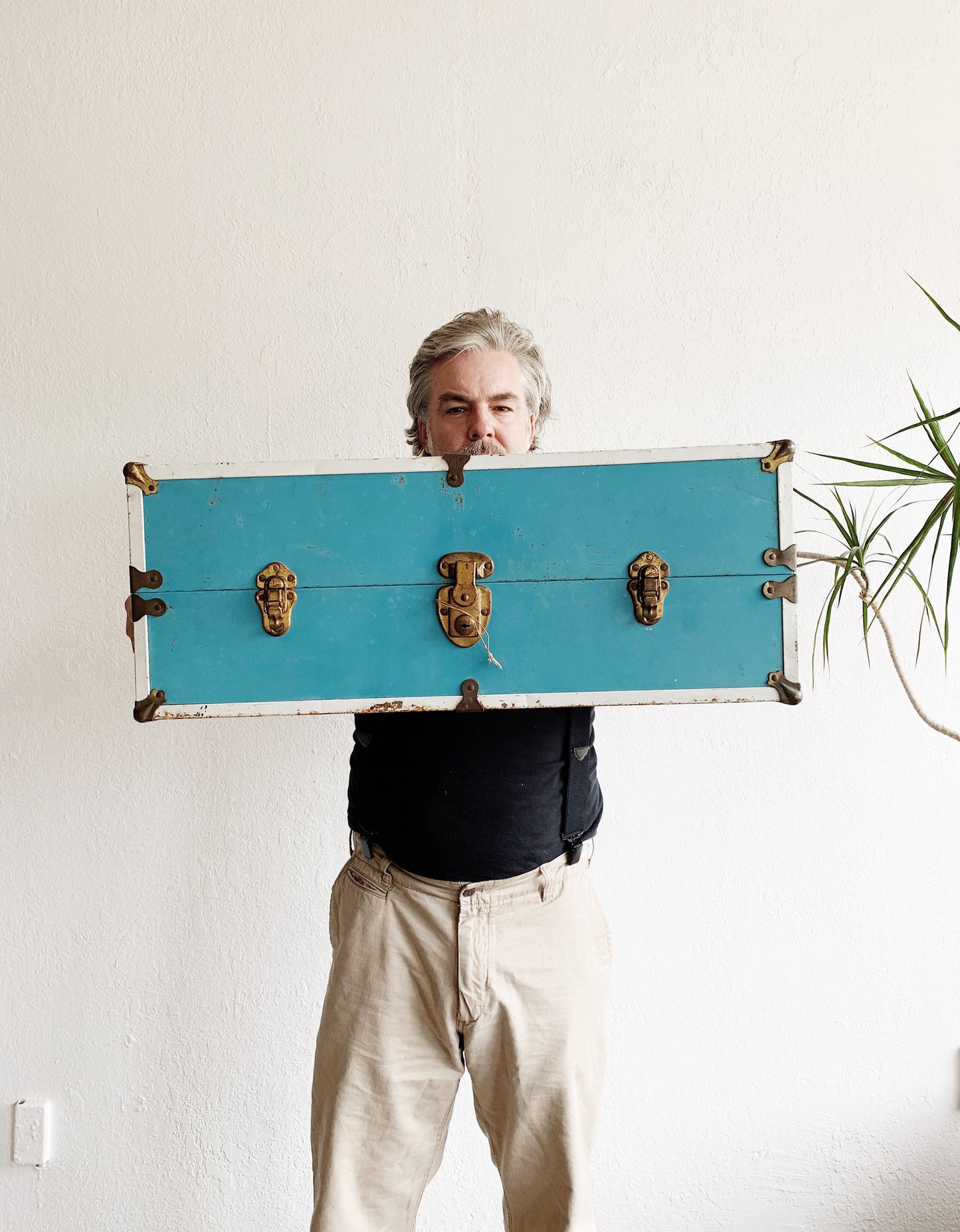 1950s Student Sized Travel Trunk