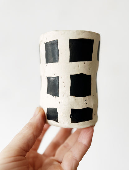 Handmade Checkered Vessel
