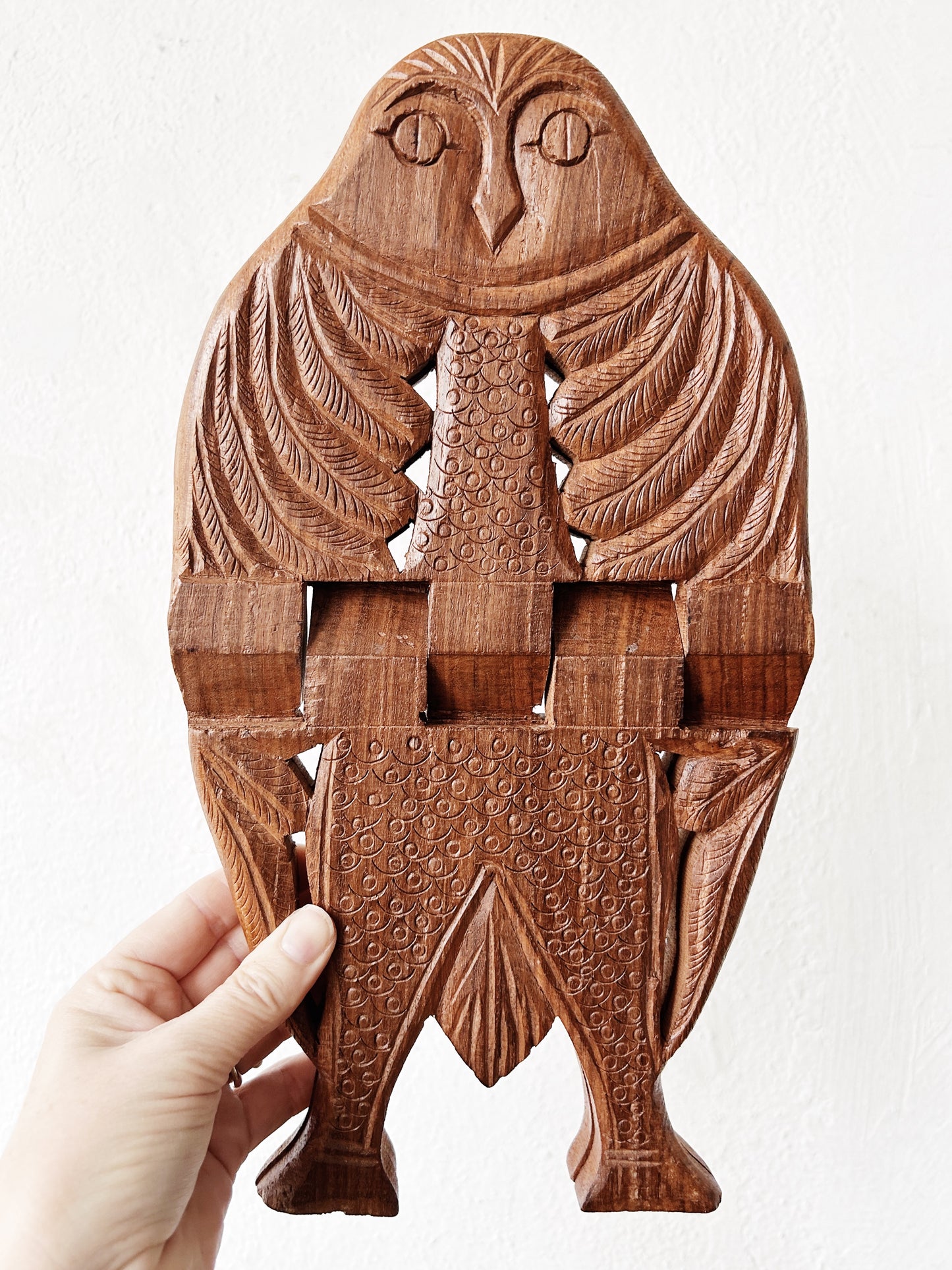 Vintage Carved Wood Bookstand