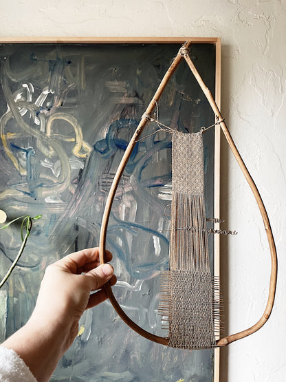Vintage Linen Teardrop Weaving Loom