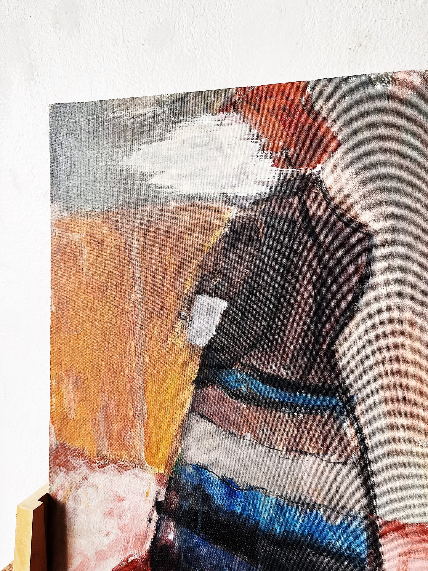 Vintage Original Figural Painting