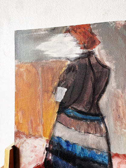 Vintage Original Figural Painting