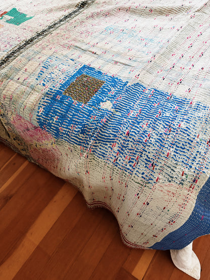 Vintage Patchwork Kantha Quilt