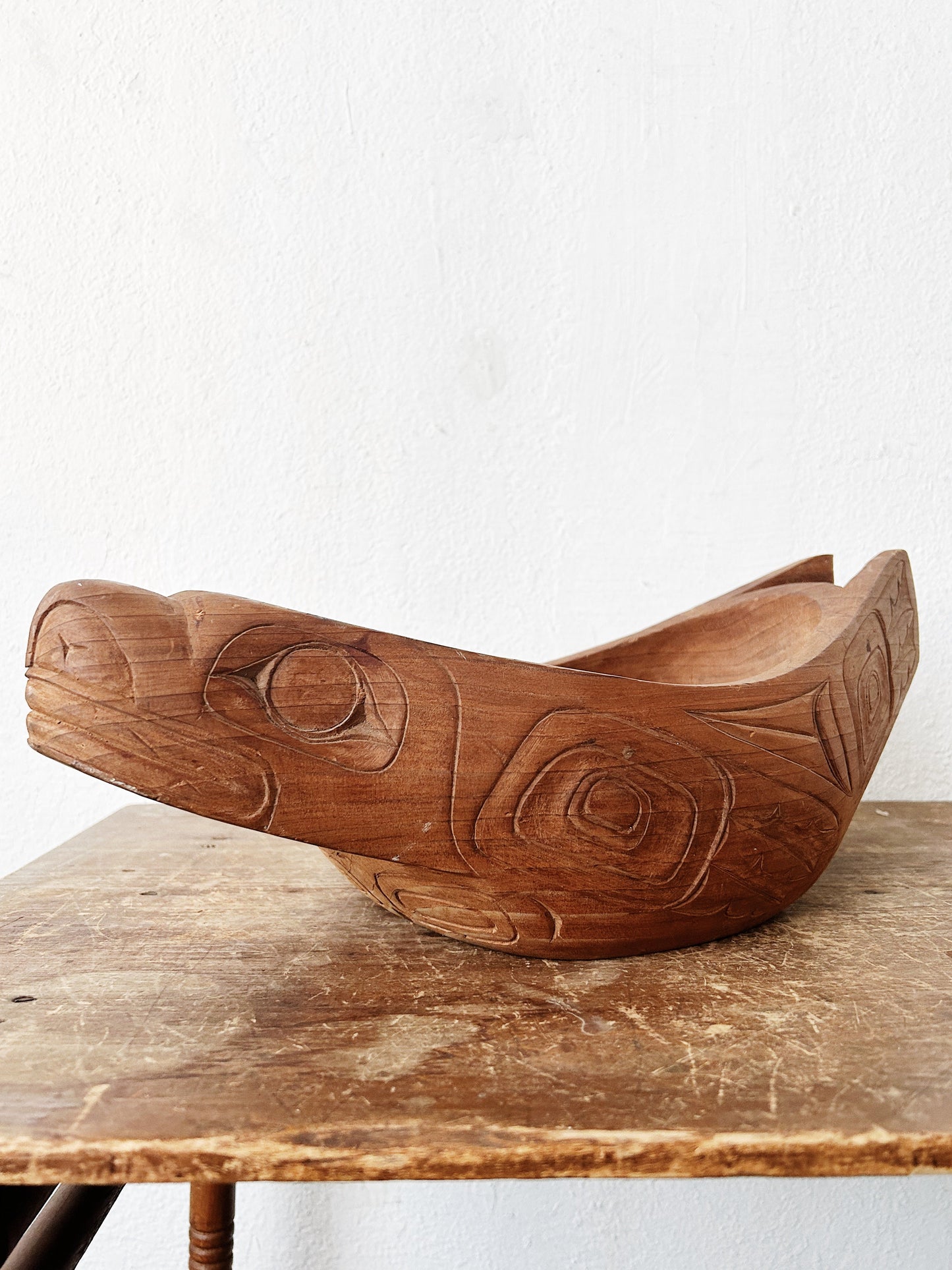 Hand Carved Haida Seal Centerpiece Bowl