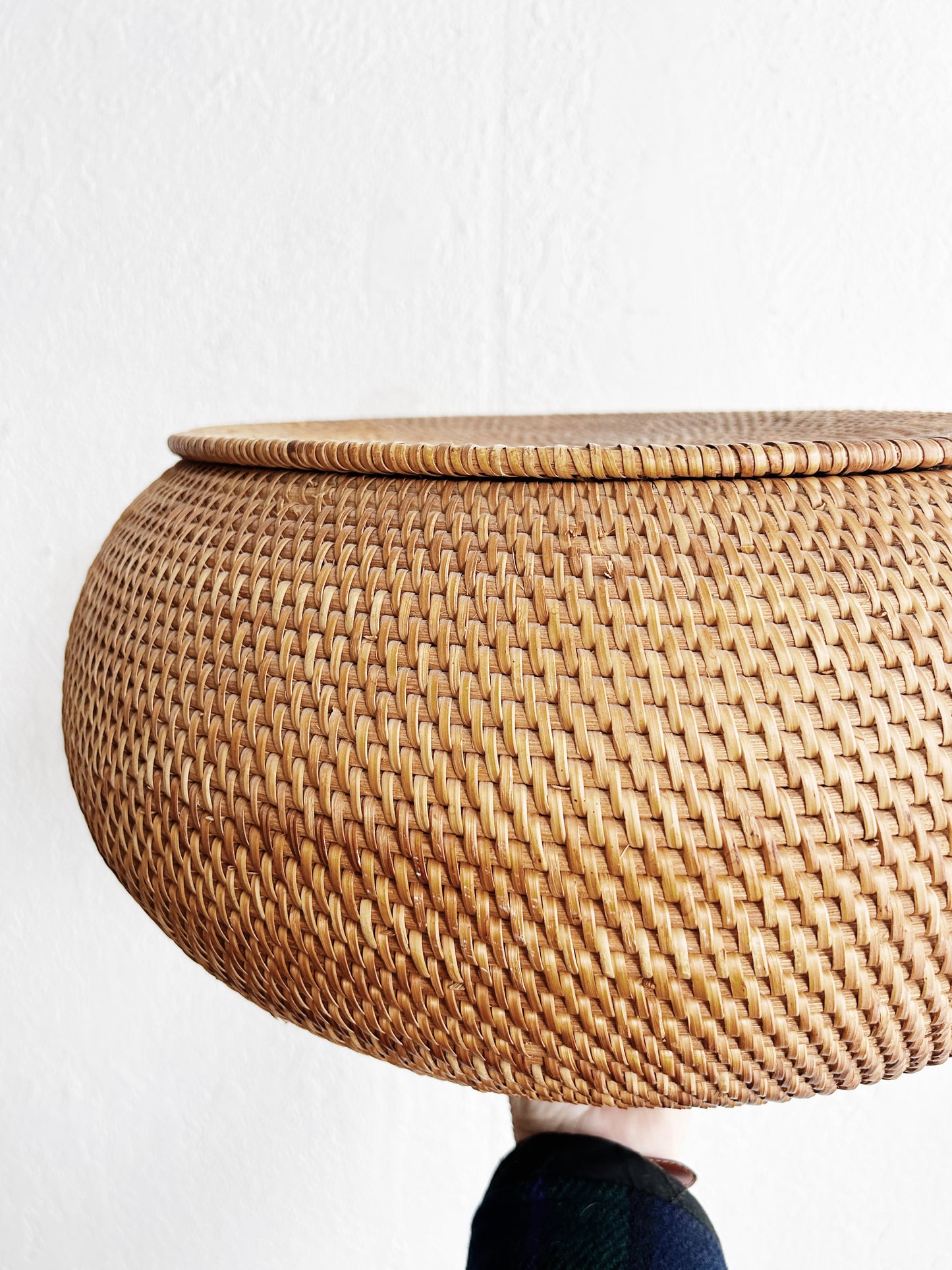 Larger Sized Lidded Bun Basket