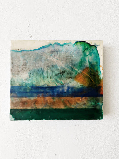 Original Abstract Encaustic Painting