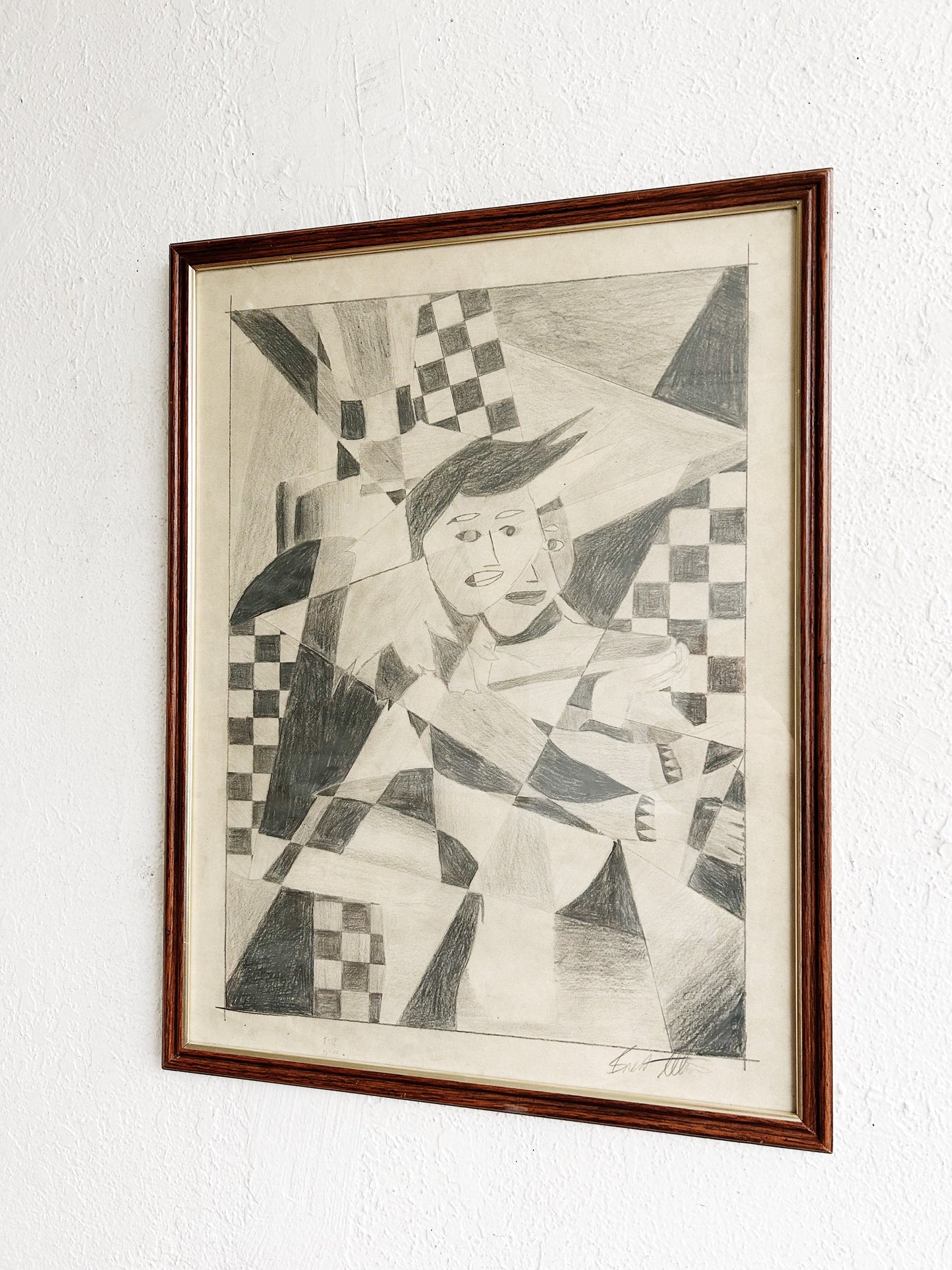 Original Vintage Framed Drawing