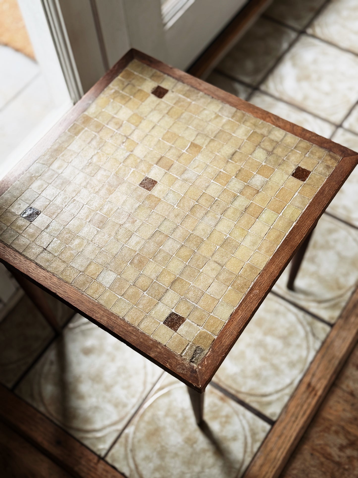 Mid Century Mosiac Tile Table