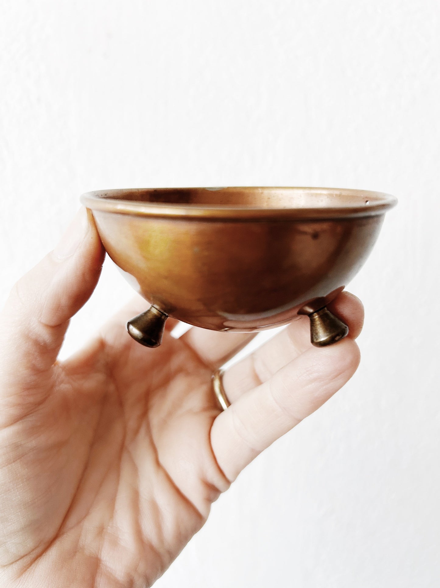 Vintage Terra Cotta or Teak Serving Bowl