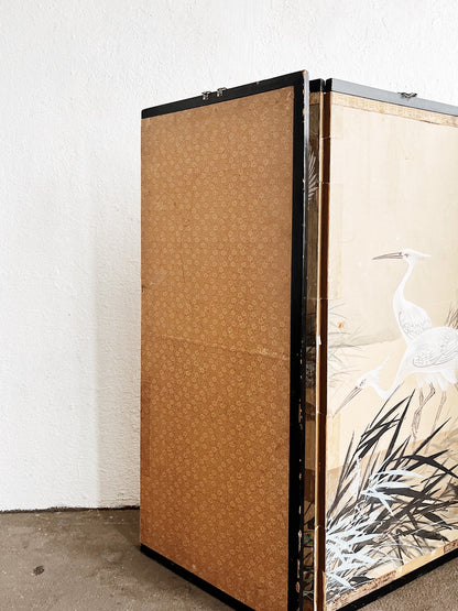 Antique Silk Byobu Screen