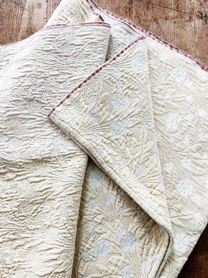 Vintage Cotton Matelasse Throw