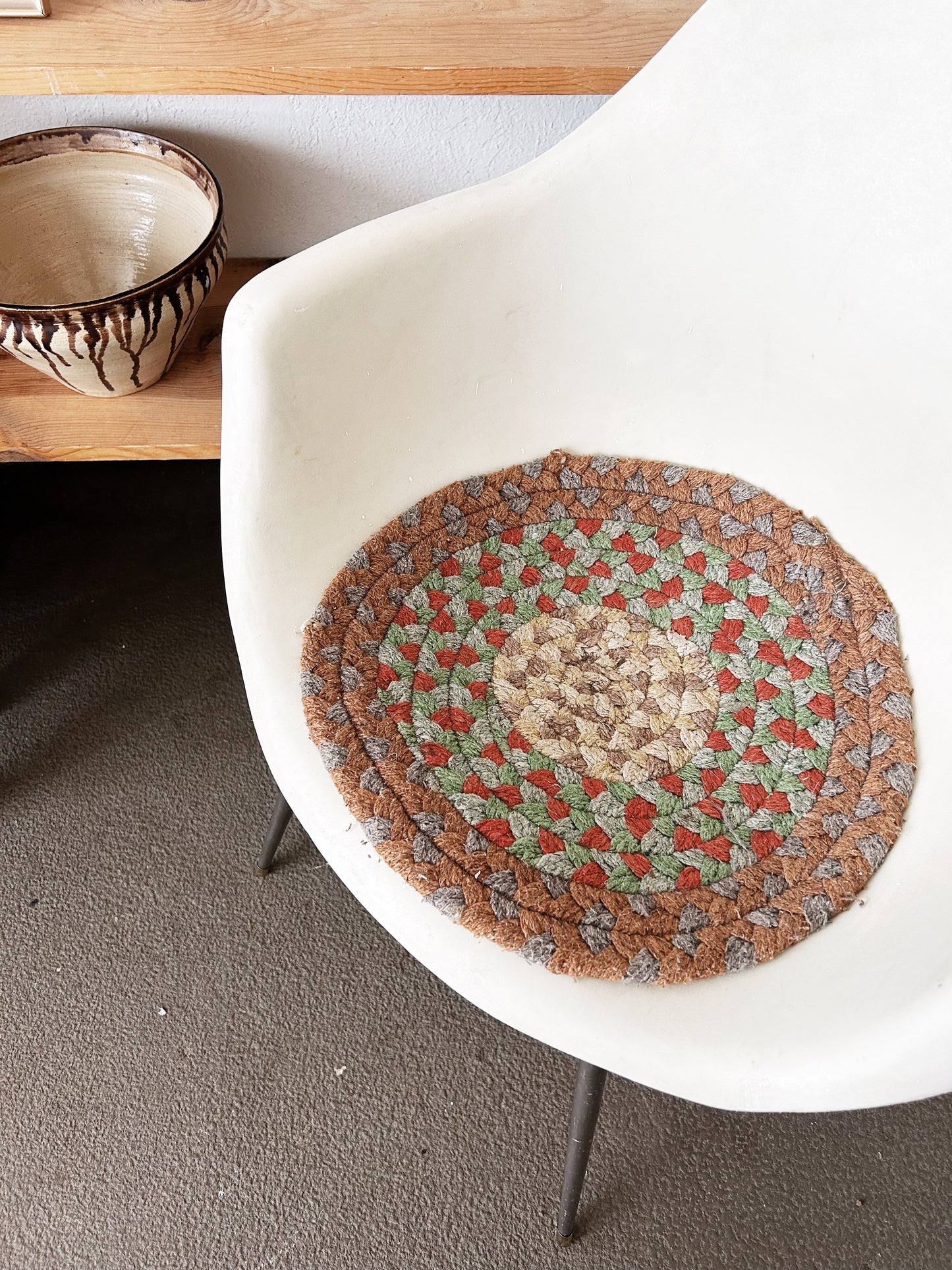 Vintage Eames Style Molded Plastic Chair