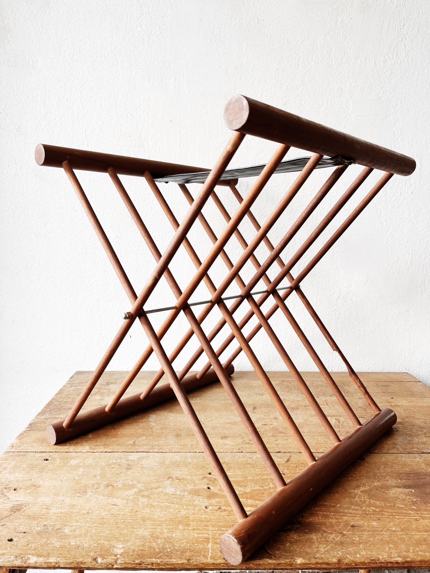 Mid Century Teak Folding Rack