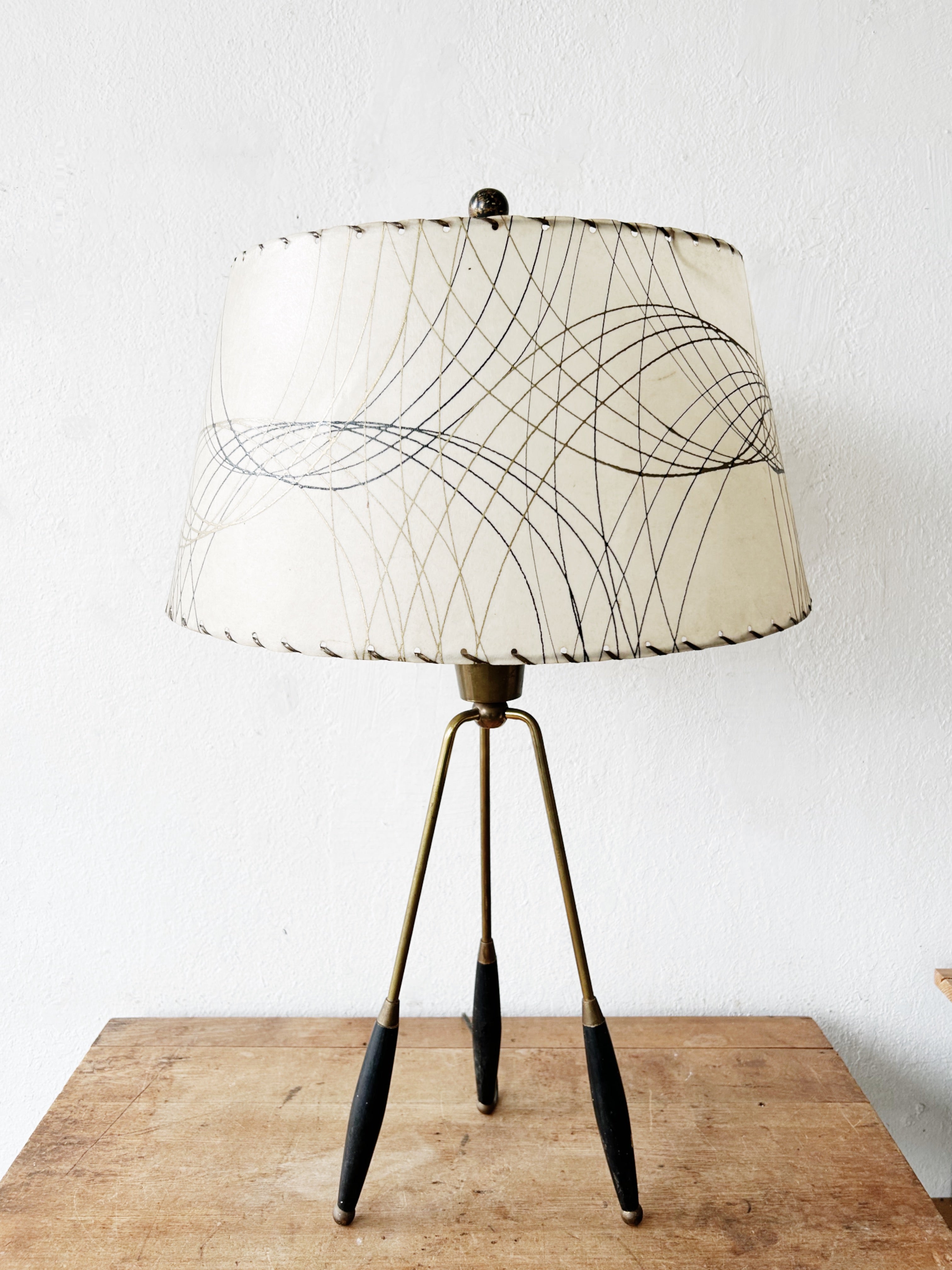 Tall Mid Century Tripod Lamp