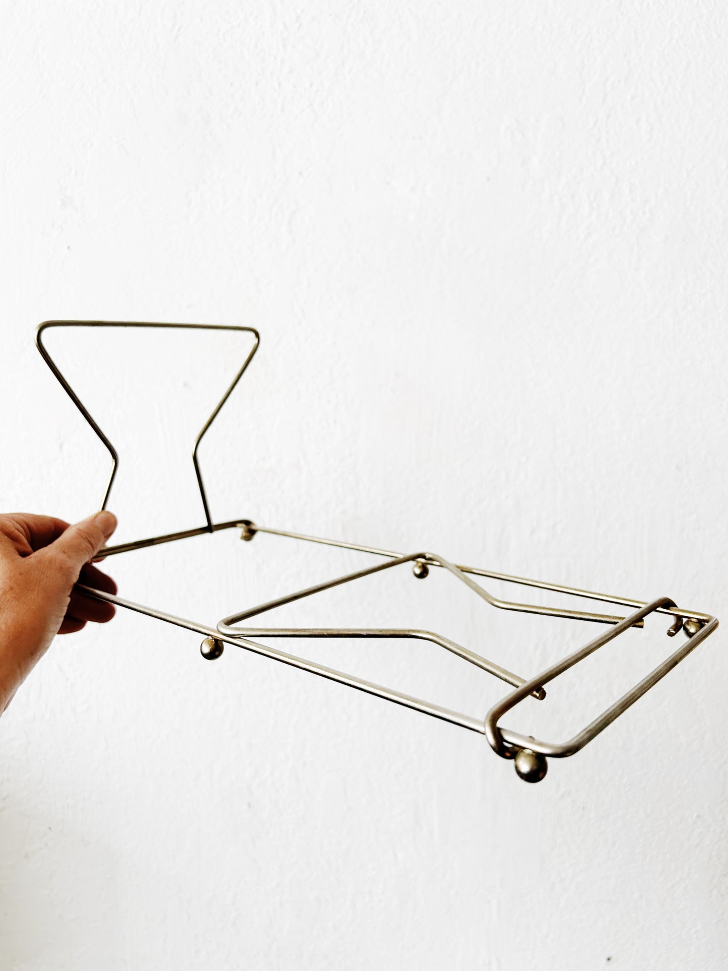 Mid Century Metal Book Rack