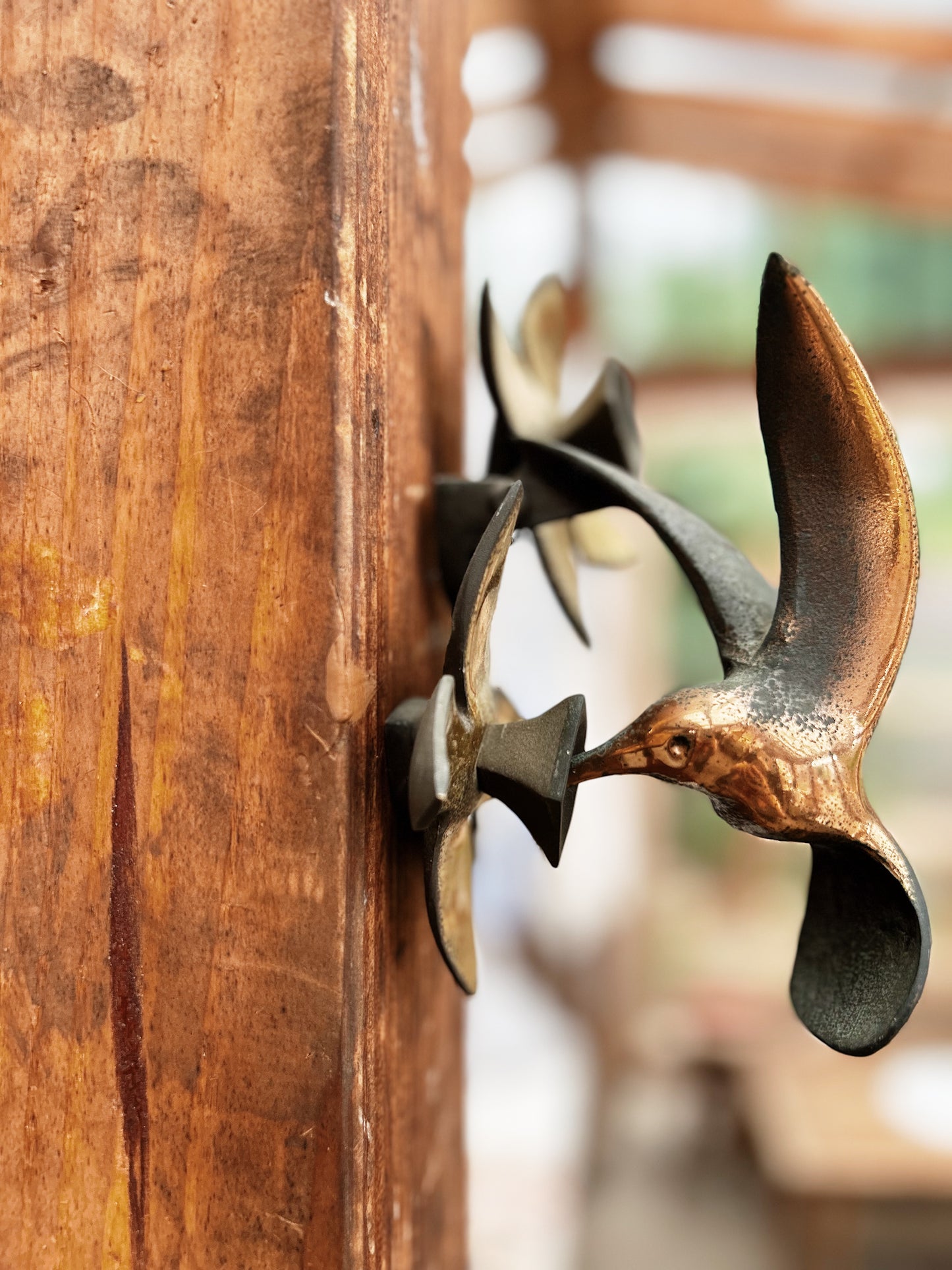 Wonderful Brass Hummingbird Door Knocker