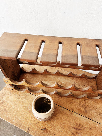 Vintage Wood Wine Rack