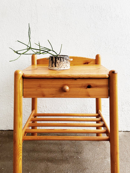 Vintage Wood Nightstand/ End Table