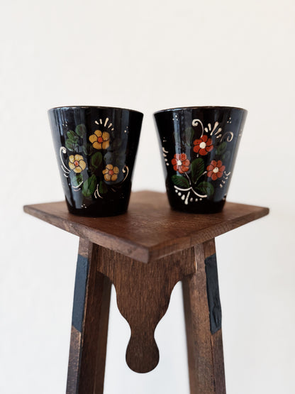 Vintage Folk Art Painted Tumblers