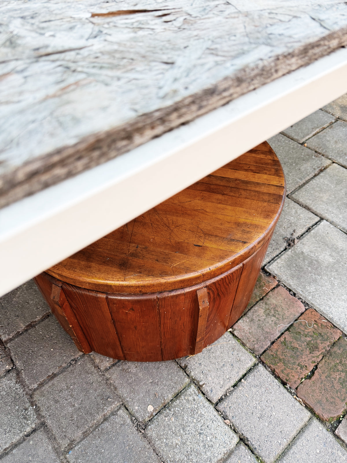 Handmade Round Low Table