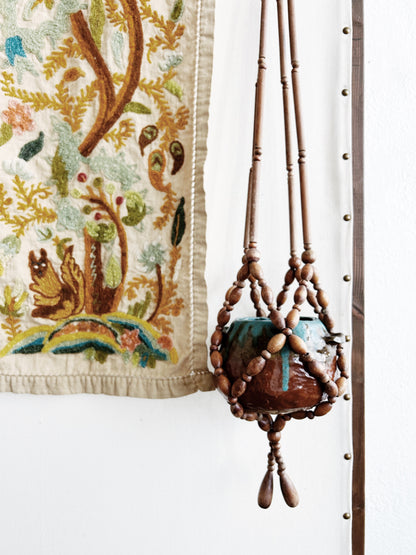 Vintage Crewel Woodland Table Runner