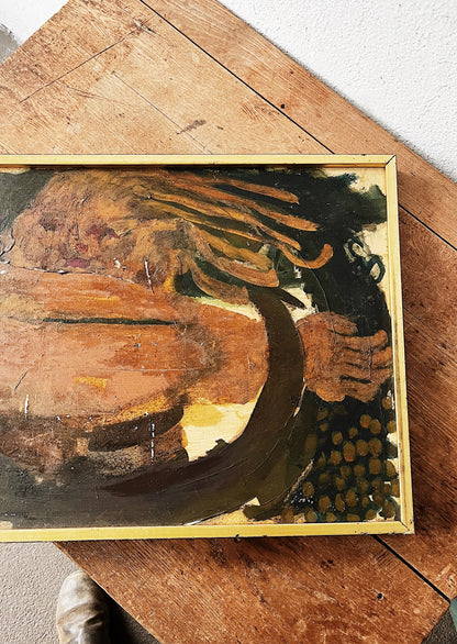 Vintage Madeline Ericson ‘Seed Sower’ Expressionist Painting