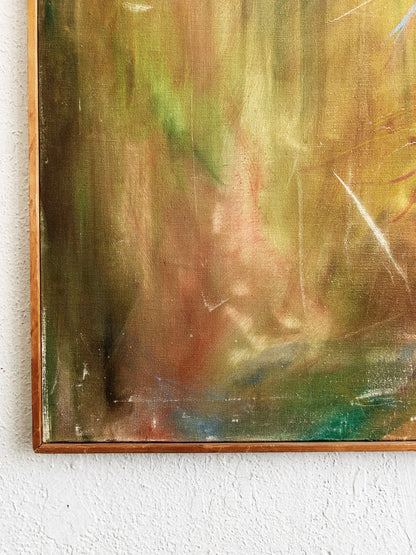 Large Vintage Abstract Painting