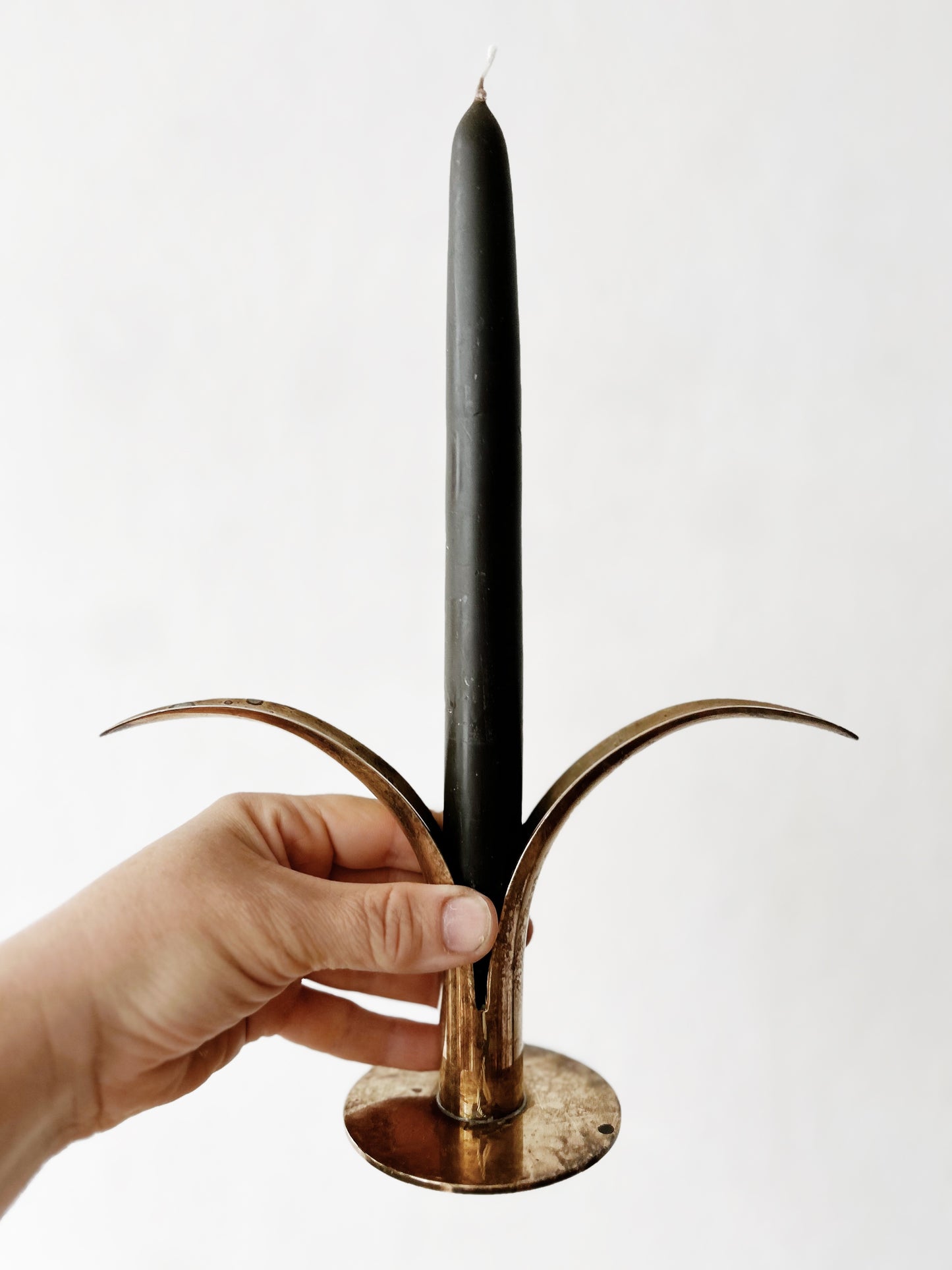 Vintage Scandinavian Ystad Candlestick Pair