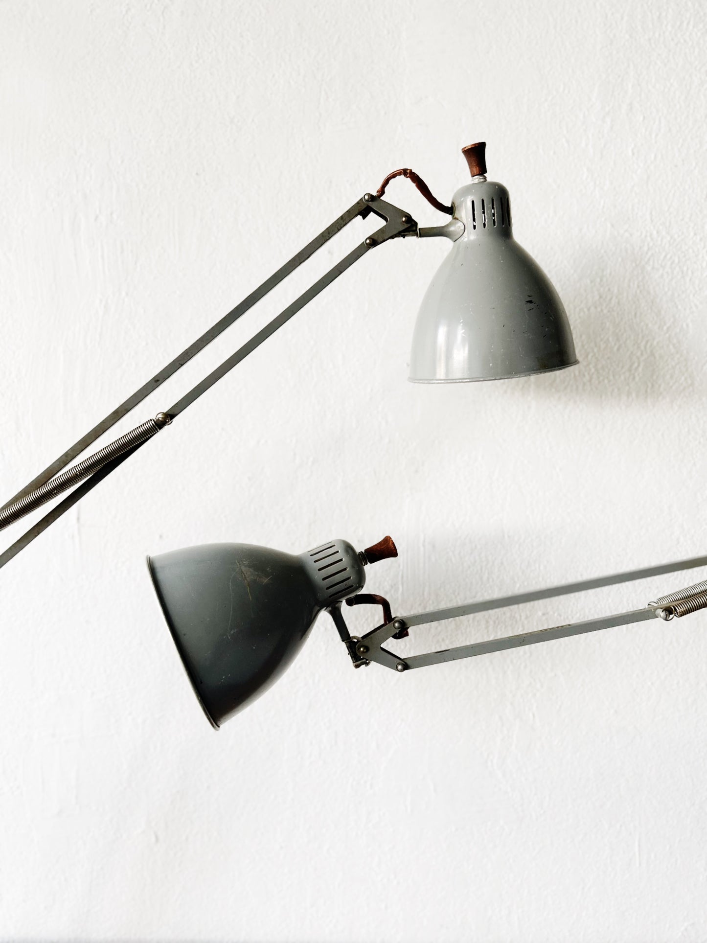 Matching XL Early Luxo Anglepoise Lamps