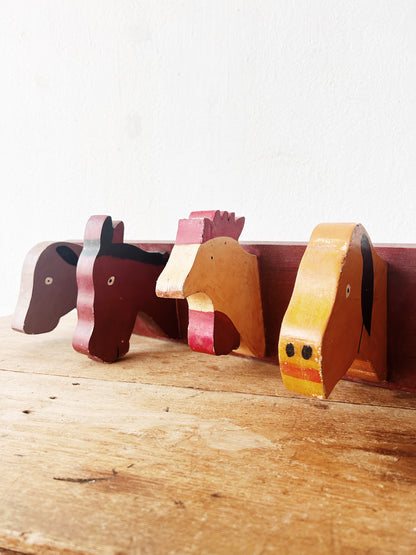 Vintage Handmade Oversized Folk Art Rack