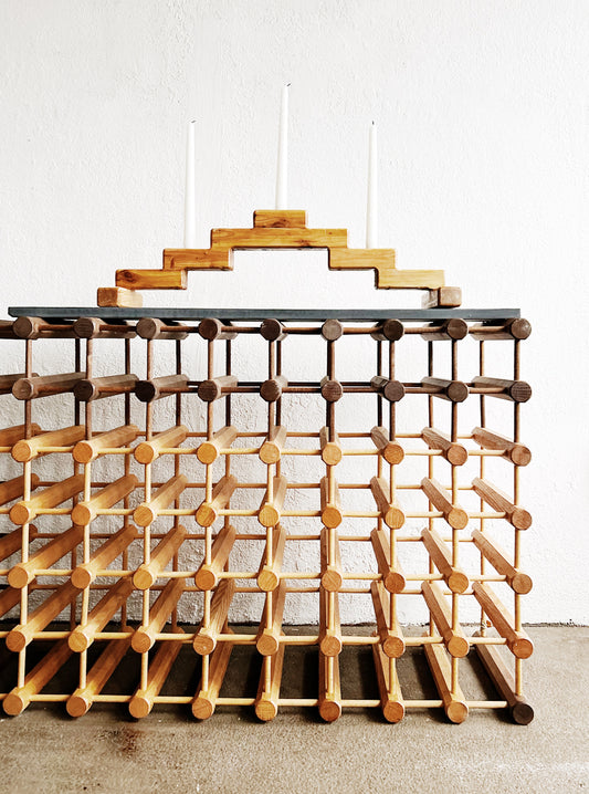 Wall Sized Modular Wood Wine Rack