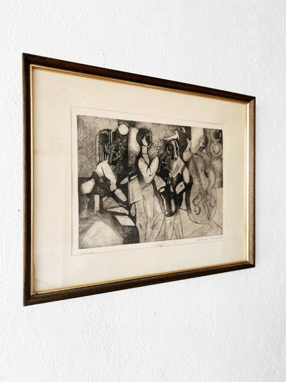 Signed Mid Century Georges Lambert Etching