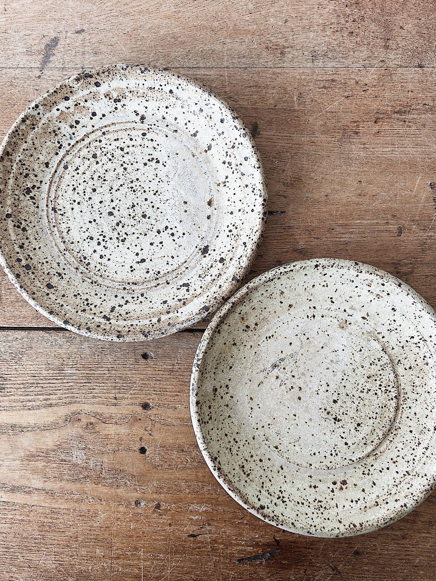 Pair of 9” Studio Pottery Plates