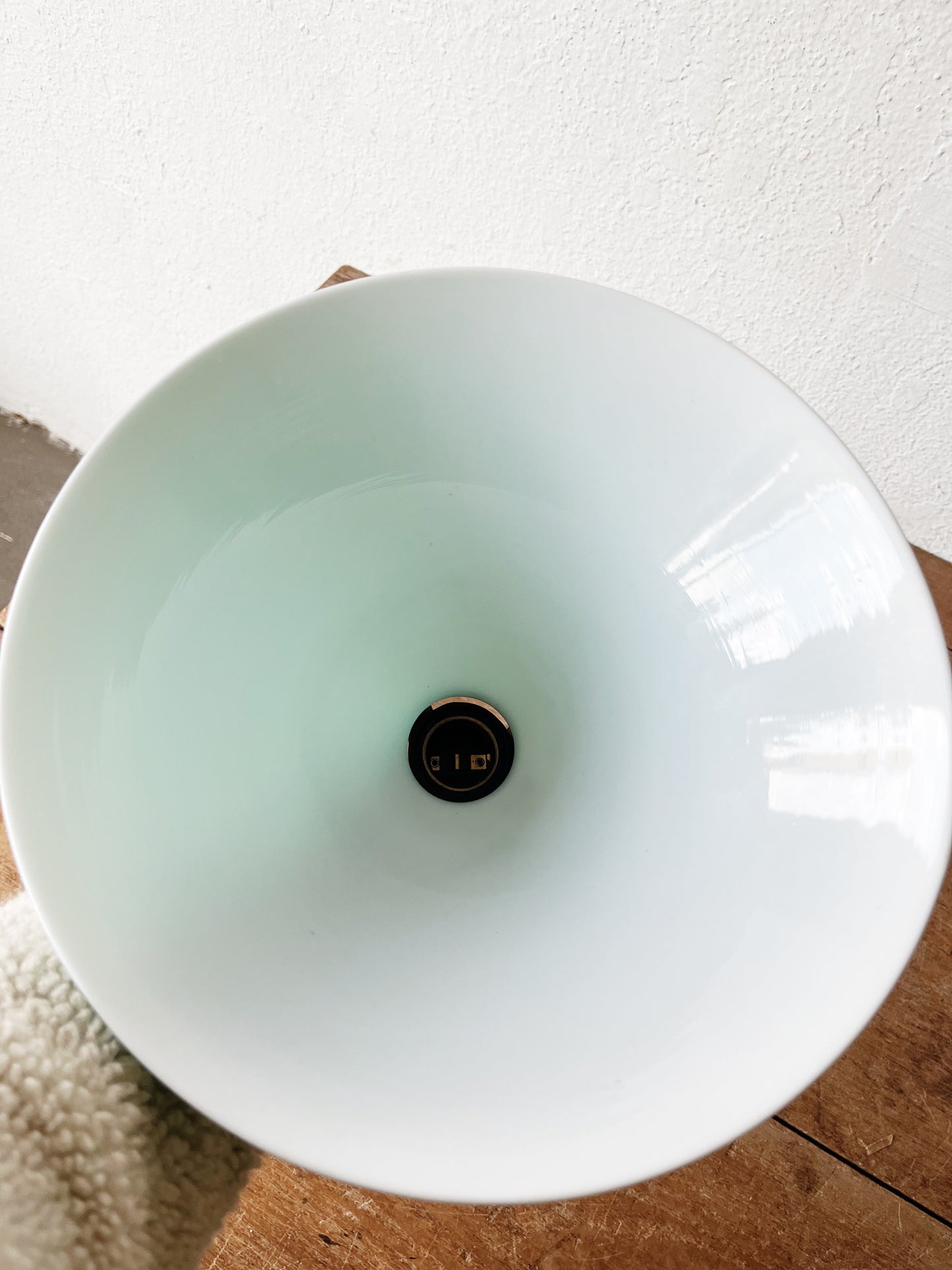 Vintage Green Glass Pendant Lamp