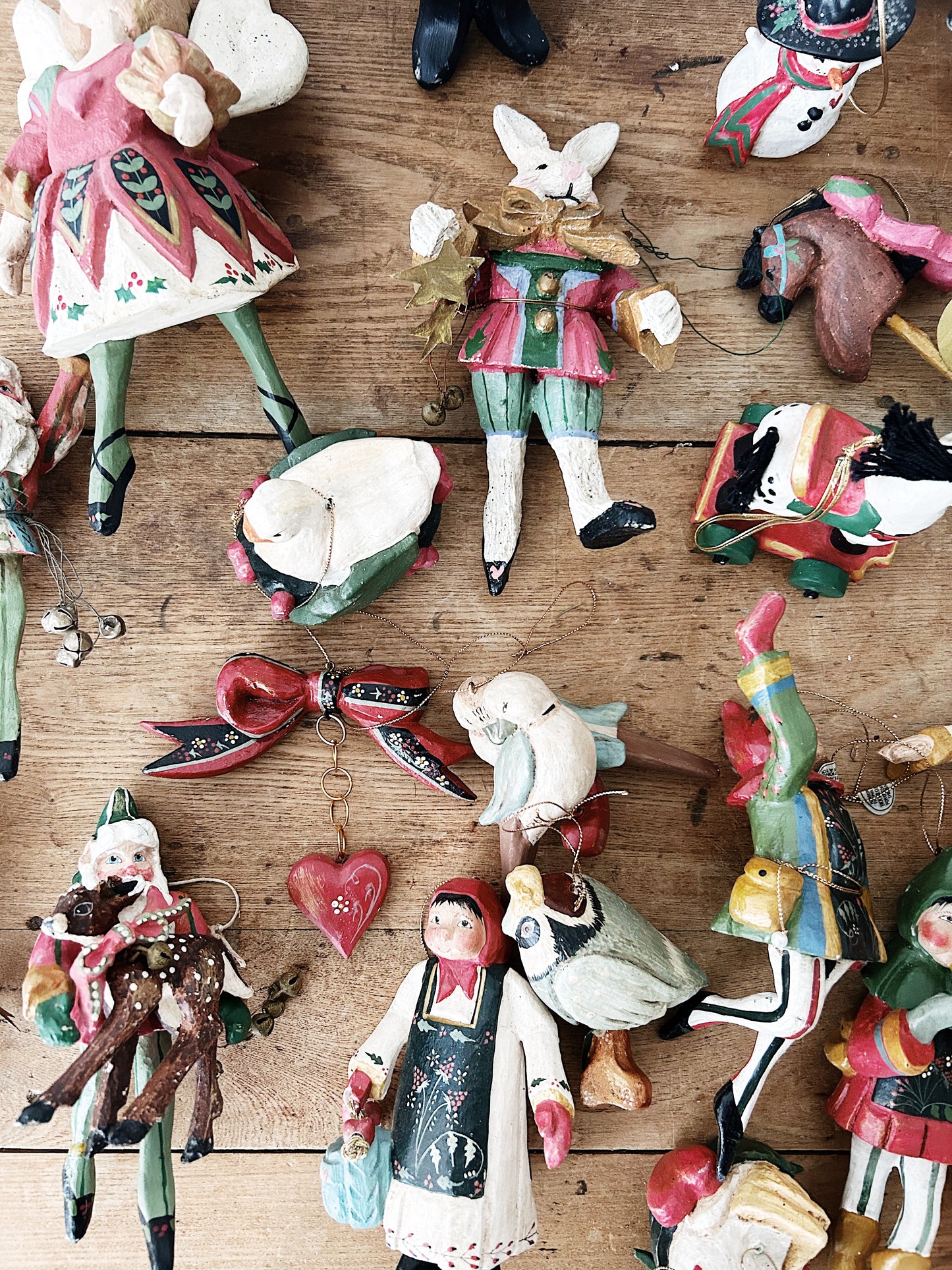 Vintage Denise Calla Folk Art ‘Enchanted Forest’ Ornaments