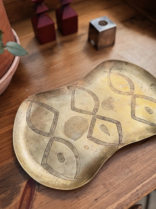 Vintage Incised Tray