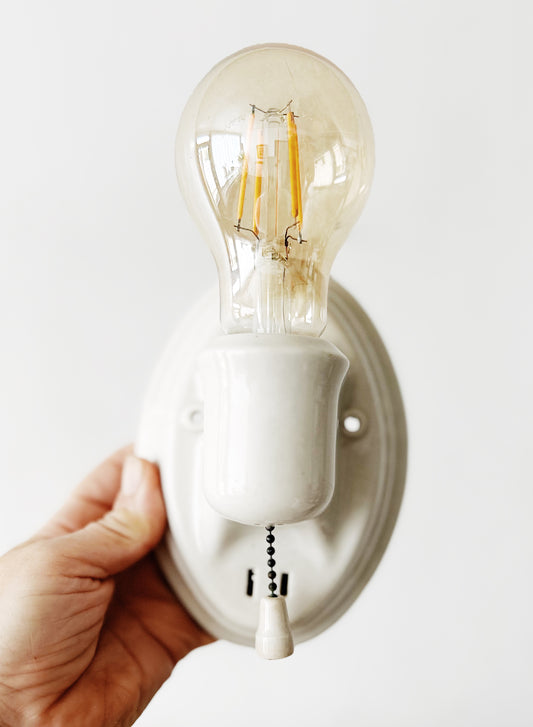 Antique Porcelain Sconce