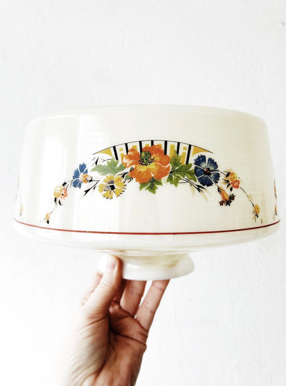 Vintage Hand Painted Glass Shade