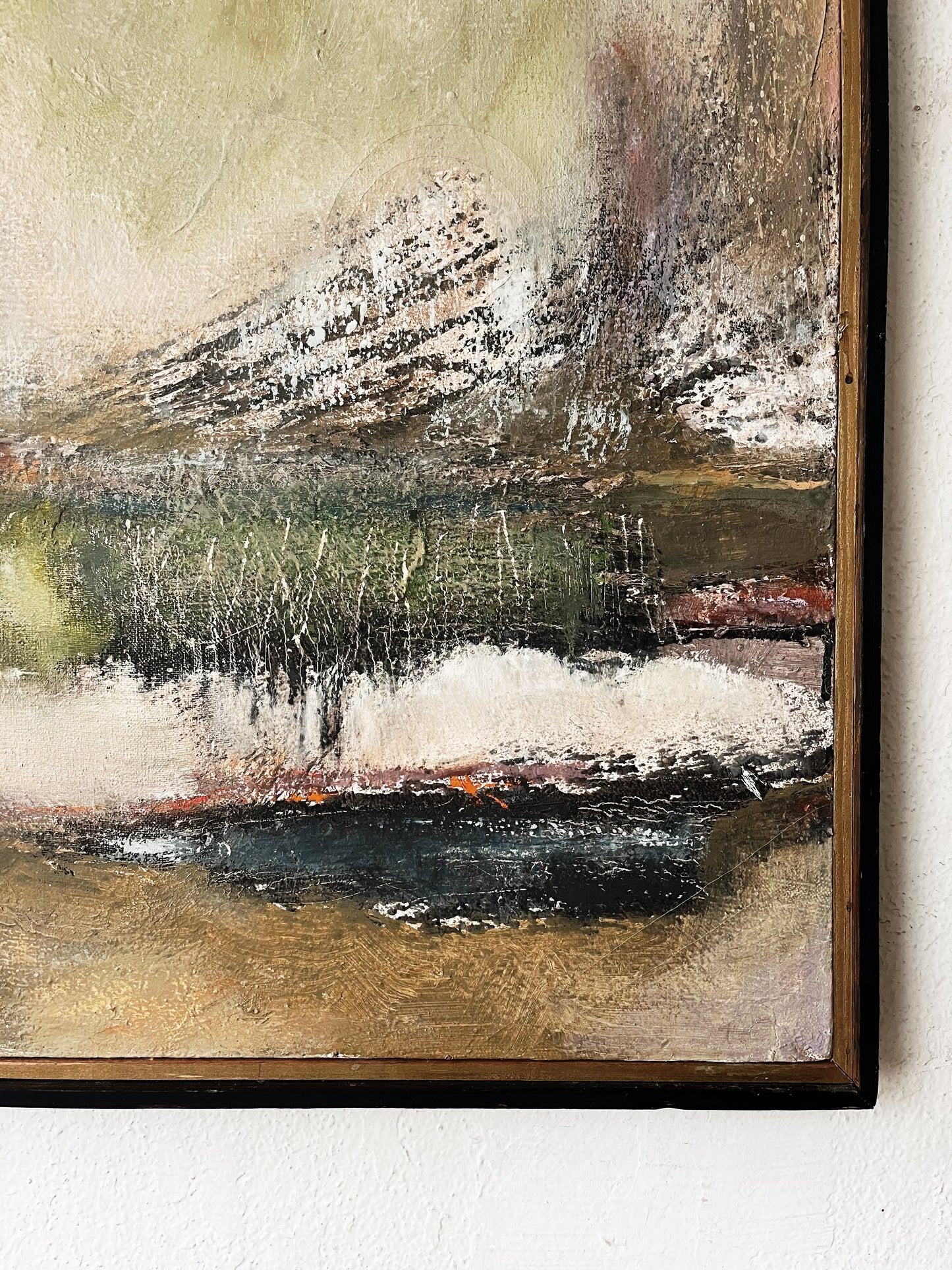 Mid Century Abstract Expressionist Oil Painting