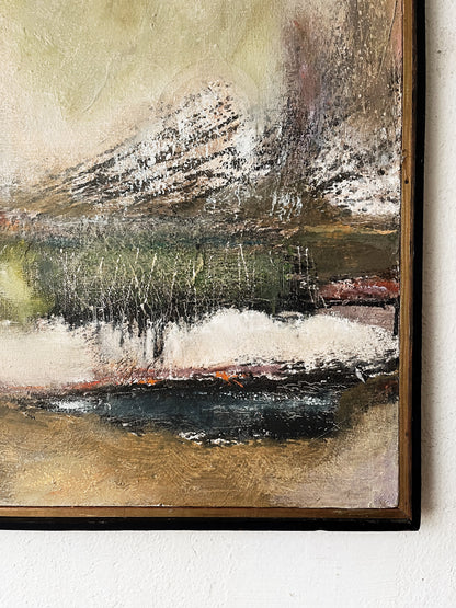 Mid Century Abstract Expressionist Oil Painting