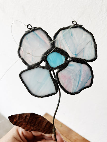 Vintage Stained Glass Flower