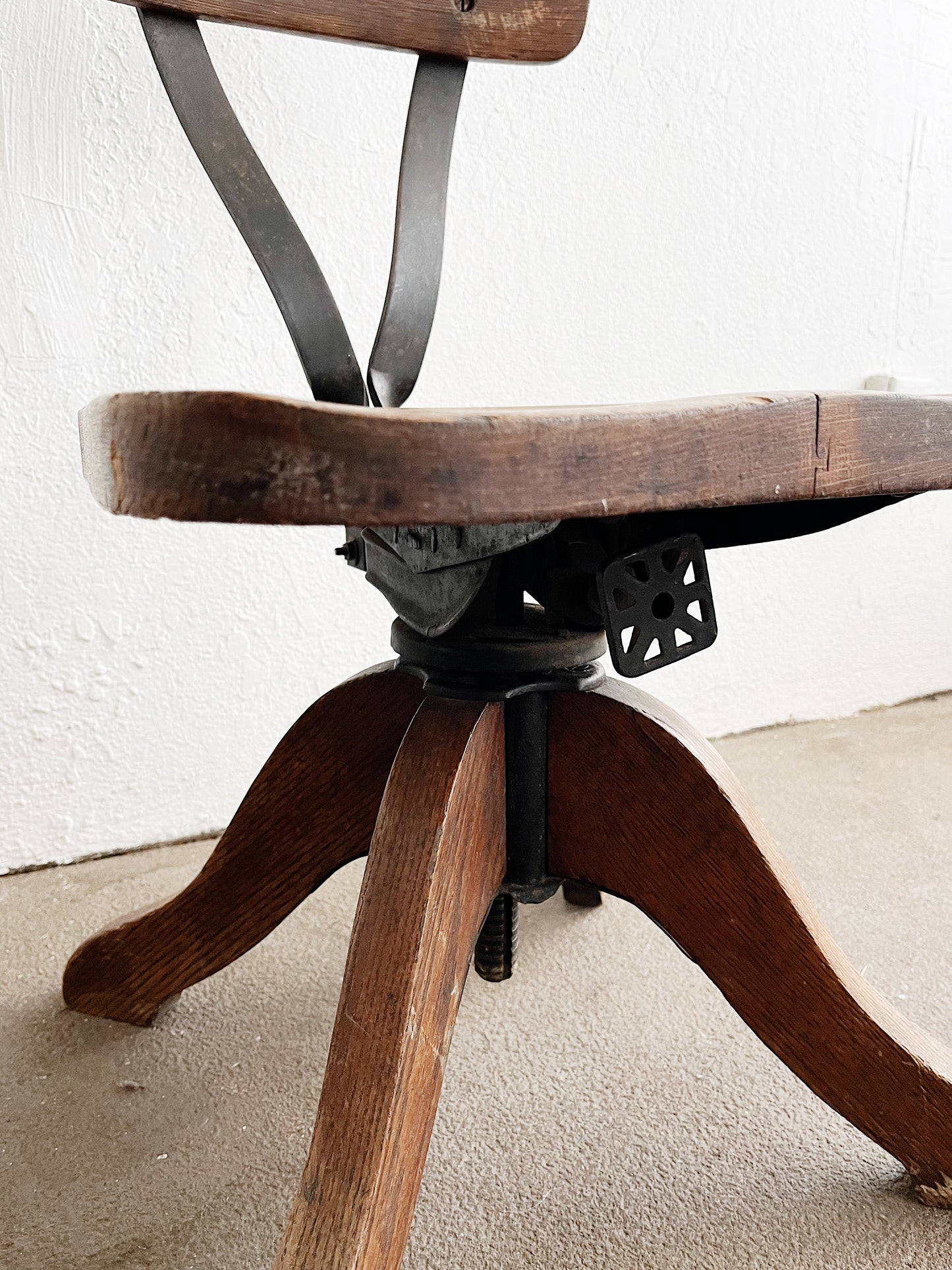 Antique Machine Age Swivel Chair