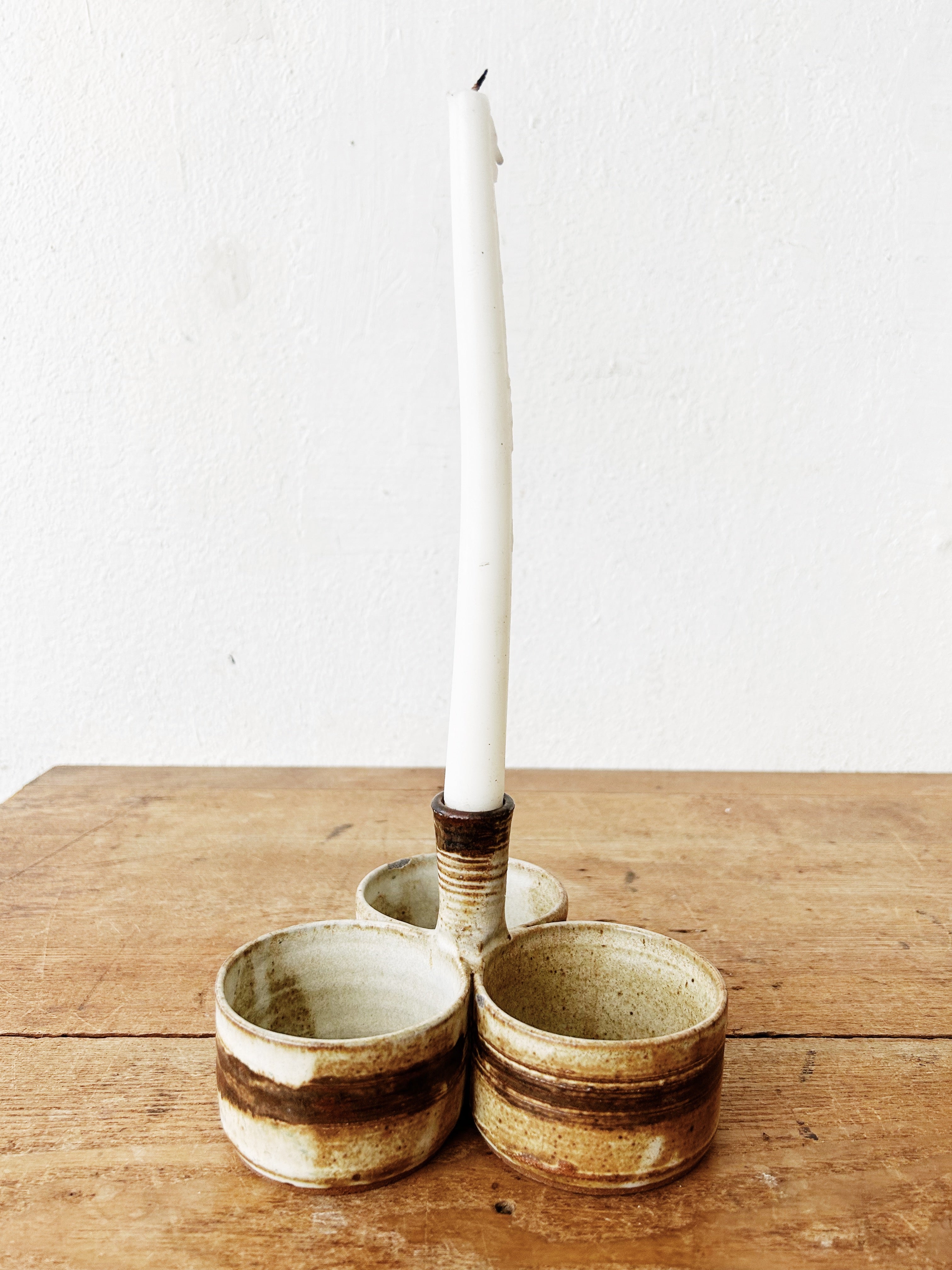 Handmade Pottery Triple Dish