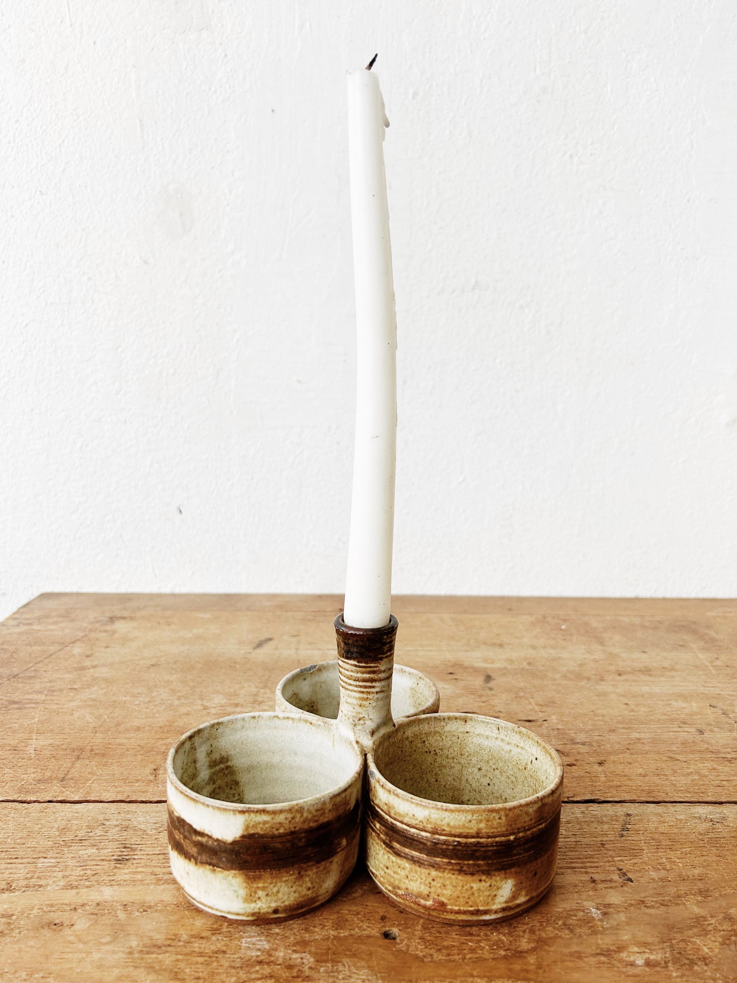 Handmade Pottery Triple Dish