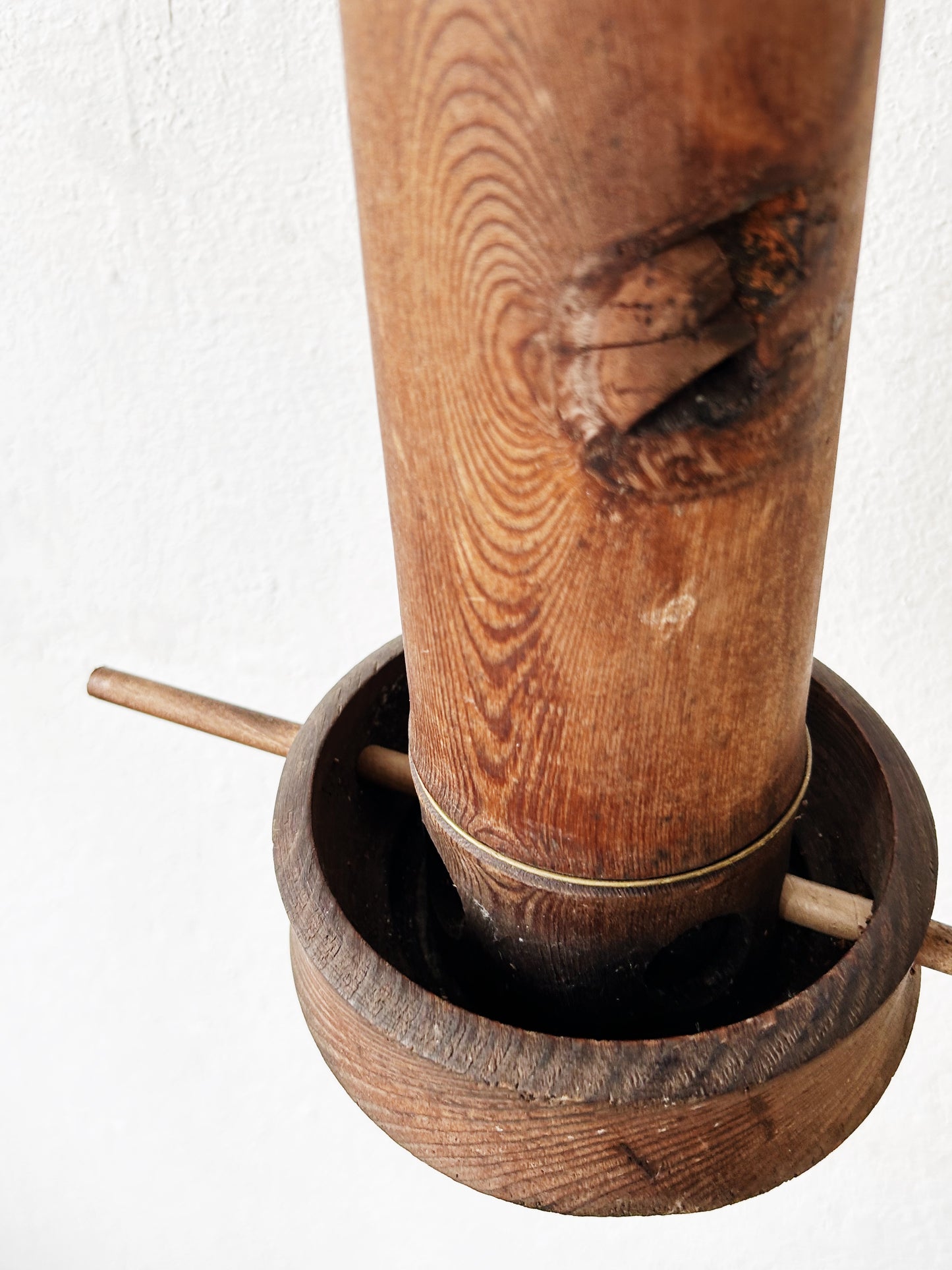 Vintage Teak Wood Bird Feeder