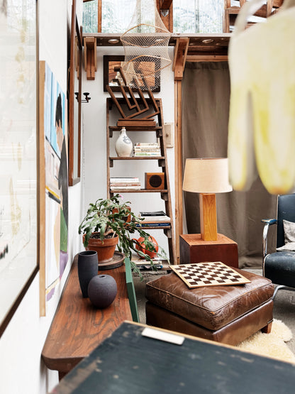 Vintage Modernist Wood Lamp