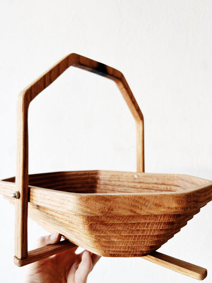 Vintage Collapsible Wood Basket