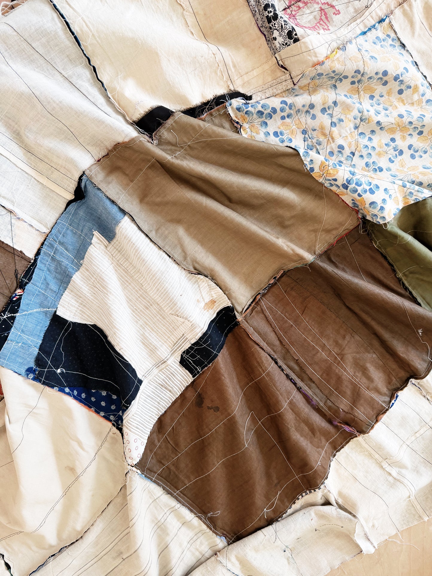 1920s Silk Quilt Topper
