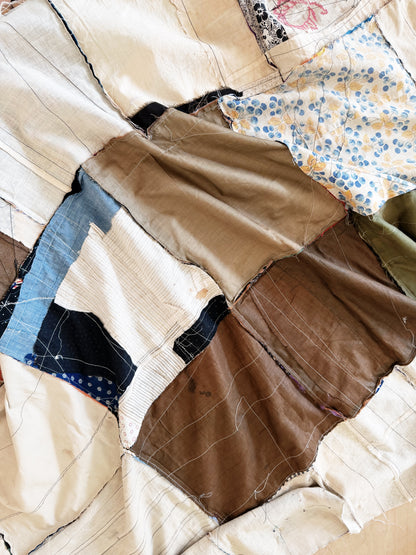 1920s Silk Quilt Topper