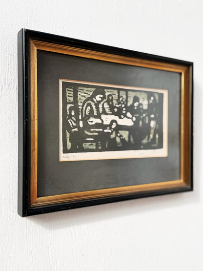 Vintage Modernist Block Print